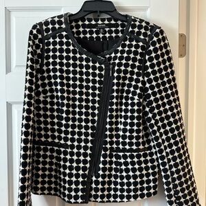 Kensie Monochrome Geometric Blazer
